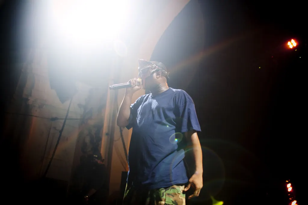 MF DOOM performing at Brixton Academy, London